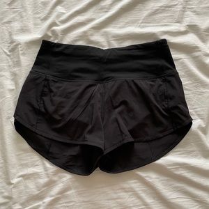 Black Lululemon Speed Up HR Shorts